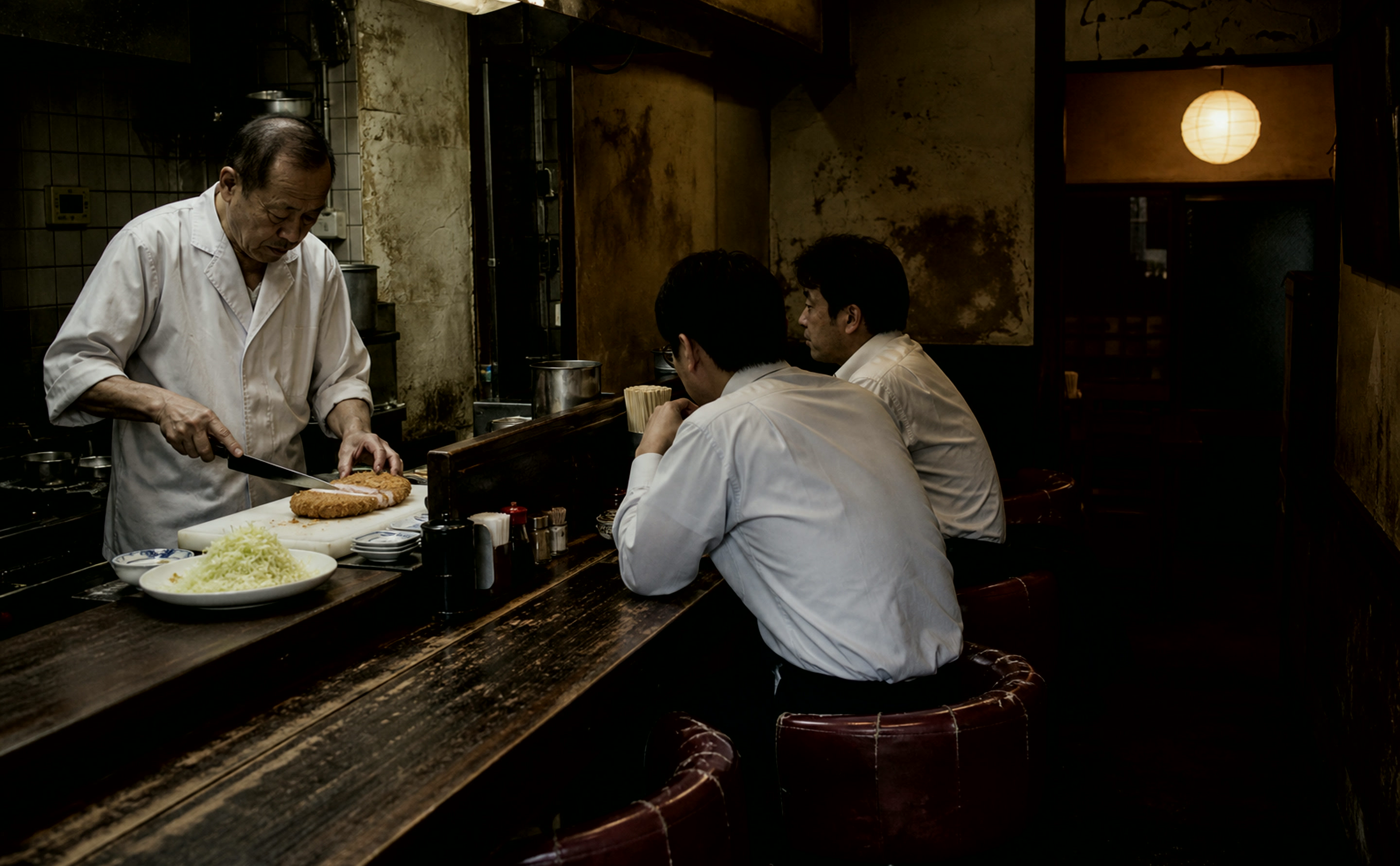 KOSA EBISUの店舗とロースかつ定食